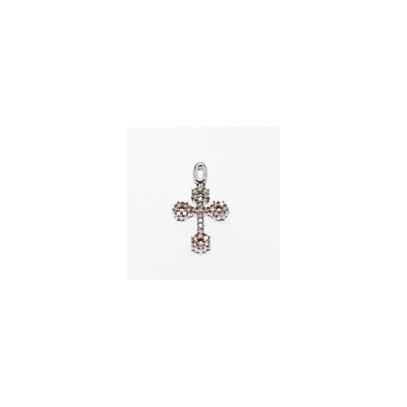 18K WHITE GOLD DIAMONDS PENDANT CROSS