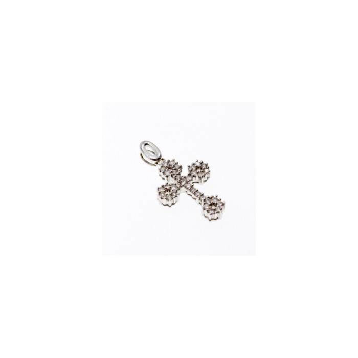 18K WHITE GOLD DIAMONDS PENDANT CROSS
