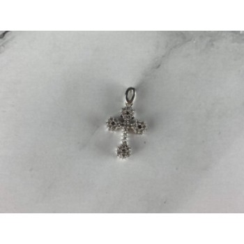 18K WHITE GOLD DIAMONDS PENDANT CROSS