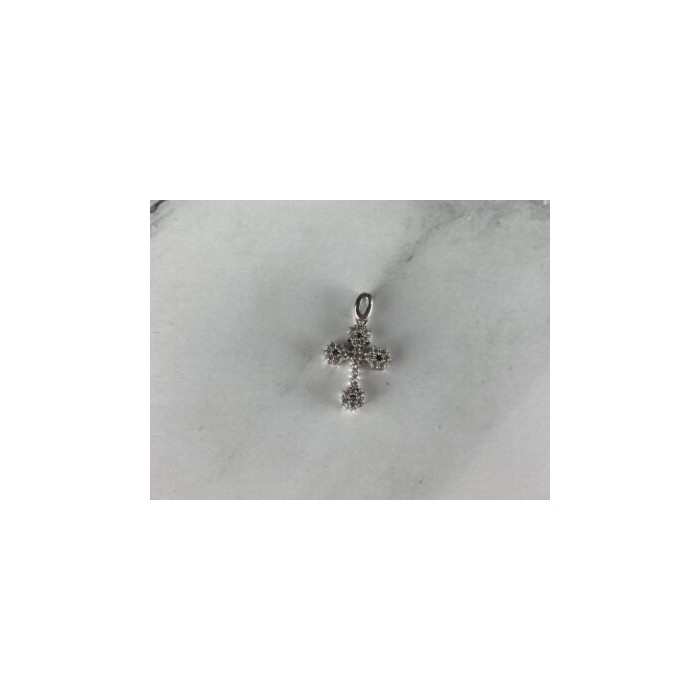 18K WHITE GOLD DIAMONDS PENDANT CROSS