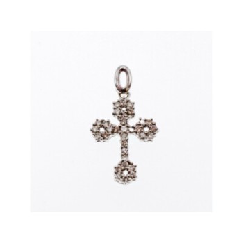18K WHITE GOLD DIAMONDS PENDANT CROSS