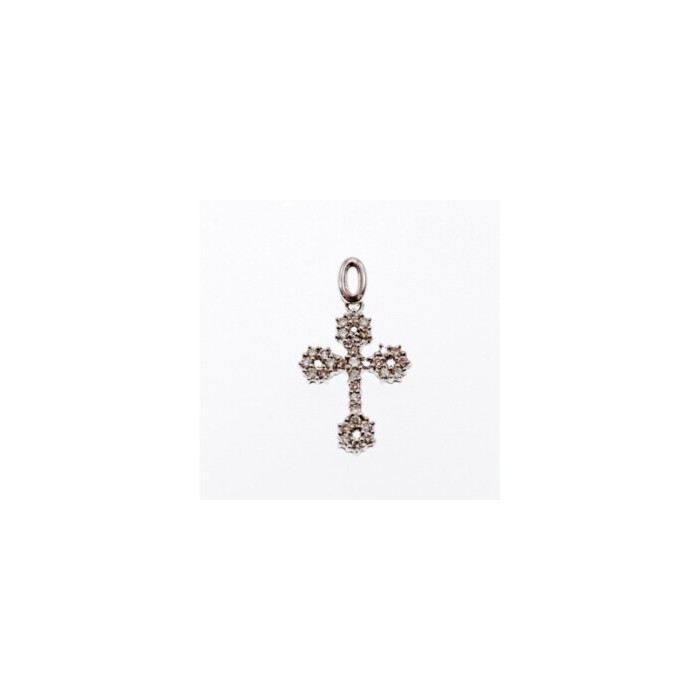 18K WHITE GOLD DIAMONDS PENDANT CROSS