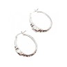 925 Sterling Silver Amethyst Classic Hoop Earrings