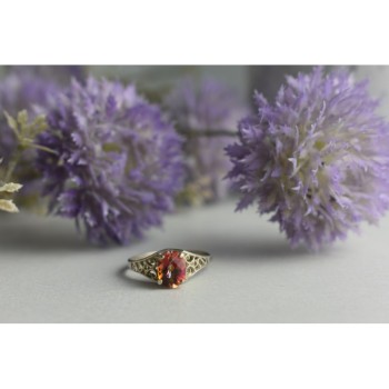 925 Sterling Silver Pink Spinel Ring Size 8