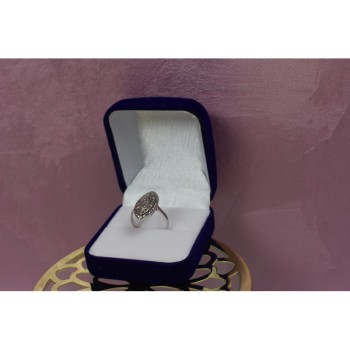 925 Sterling Silver Marcasites Ring Size 6.5