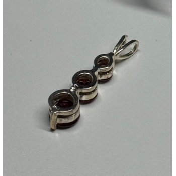 925 Sterling Silver Garnet Pendant