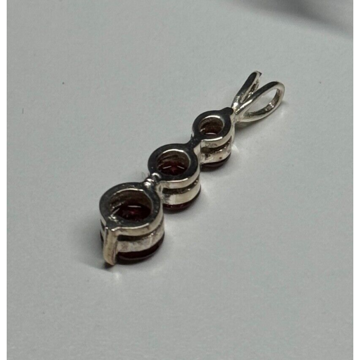 925 Sterling Silver Garnet Pendant