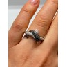925 Sterling Silver Marcasite & CZ Dolphin Ring Size 6