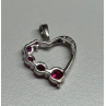 925 Sterling Silver Spinel Heart Pendant