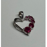 925 Sterling Silver Spinel Heart Pendant