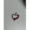 925 Sterling Silver Spinel Heart Pendant