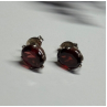 925 Sterling Silver Garnet Earrings