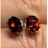 925 Sterling Silver Garnet Earrings