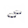 925 Sterling Silver Blue & White CZ Earrings