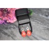 Vintage 925 Sterling Silver Red Jasper Earrings
