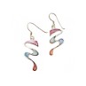 925 Sterling Silver Multicolor Enamel Earrings