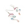 925 Sterling Silver Multicolor Enamel Earrings