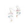 925 Sterling Silver Multicolor Enamel Earrings