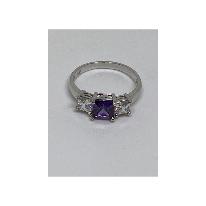 925 Sterling Silver CZ Ring Size 8