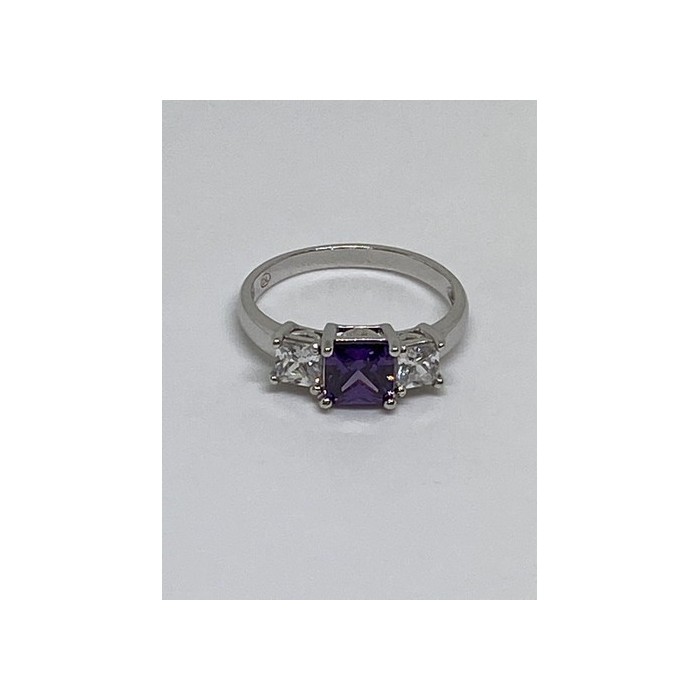 925 Sterling Silver CZ Ring Size 8