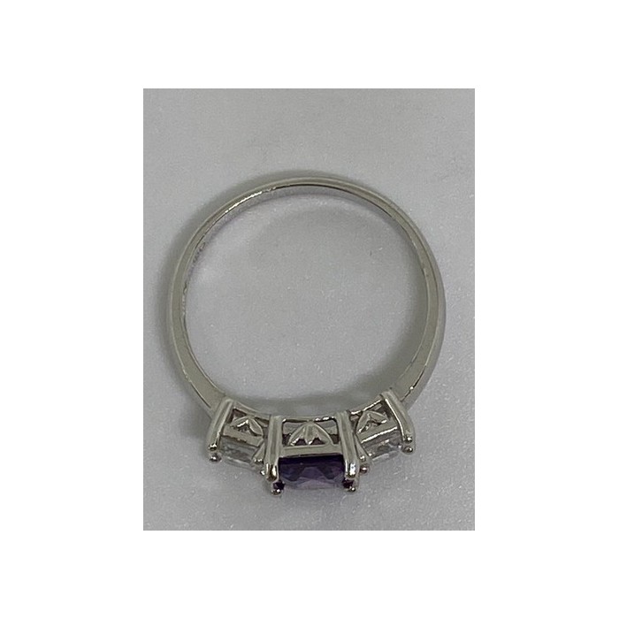 925 Sterling Silver CZ Ring Size 8