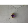 14K YELLOW GOLD AMETHYST HEART PENDANT