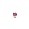 14K YELLOW GOLD AMETHYST HEART PENDANT