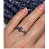925 Sterling Silver Amethyst Ring Size 6