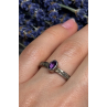 925 Sterling Silver Amethyst Ring Size 6