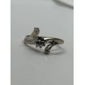 14K WHITE GOLD DIAMONDS RING SIZE 5.5