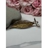 925 Sterling Silver Gold Plated Brooch