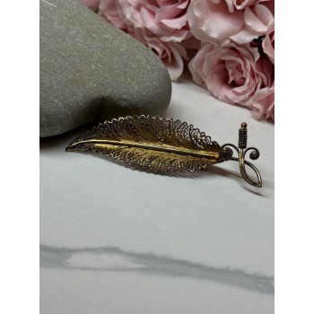 925 Sterling Silver Gold Plated Brooch