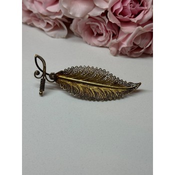925 Sterling Silver Gold Plated Brooch