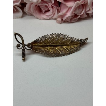 925 Sterling Silver Gold Plated Brooch