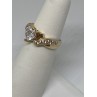 925 Sterling Silver Vermeil Heart CZ Ring Size 4.75