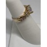 925 Sterling Silver Vermeil Heart CZ Ring Size 4.75
