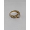 925 Sterling Silver Vermeil Heart CZ Ring Size 4.75