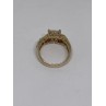 925 Sterling Silver Vermeil Heart CZ Ring Size 4.75