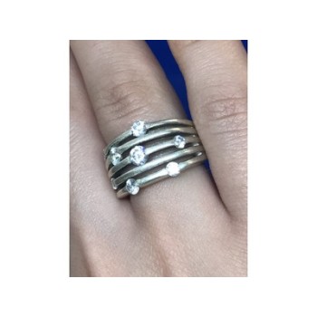 925 Sterling Silver CZ Ring Size 6.5