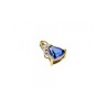 10K YELLOW GOLD LONDON BLUE TOPAZ & DIAMOND PENDANT