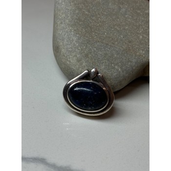 925 Sterling Silver Pendant Sodalite Length 0.9 In