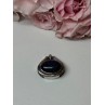 925 Sterling Silver Pendant Sodalite Length 0.9 In