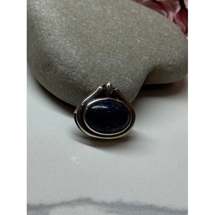 925 Sterling Silver Pendant Sodalite Length 0.9 In