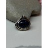 925 Sterling Silver Pendant Sodalite Length 0.9 In