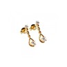 14K YELLOW GOLD DIAMONDS MILOR ITALY EARRINGS