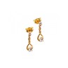 14K YELLOW GOLD DIAMONDS MILOR ITALY EARRINGS