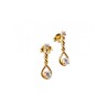 14K YELLOW GOLD DIAMONDS MILOR ITALY EARRINGS