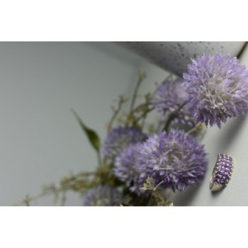 925 Sterling Silver Purple Tourmaline Ring Size 8.5