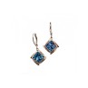 Vintage 925 Sterling Silver Mosaic Opal Earrings