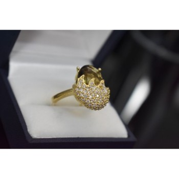 925 Sterling Silver Alpanite & CZ Ring Size 9 Turkey